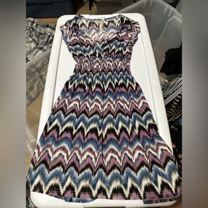 Multicolored patterned dress